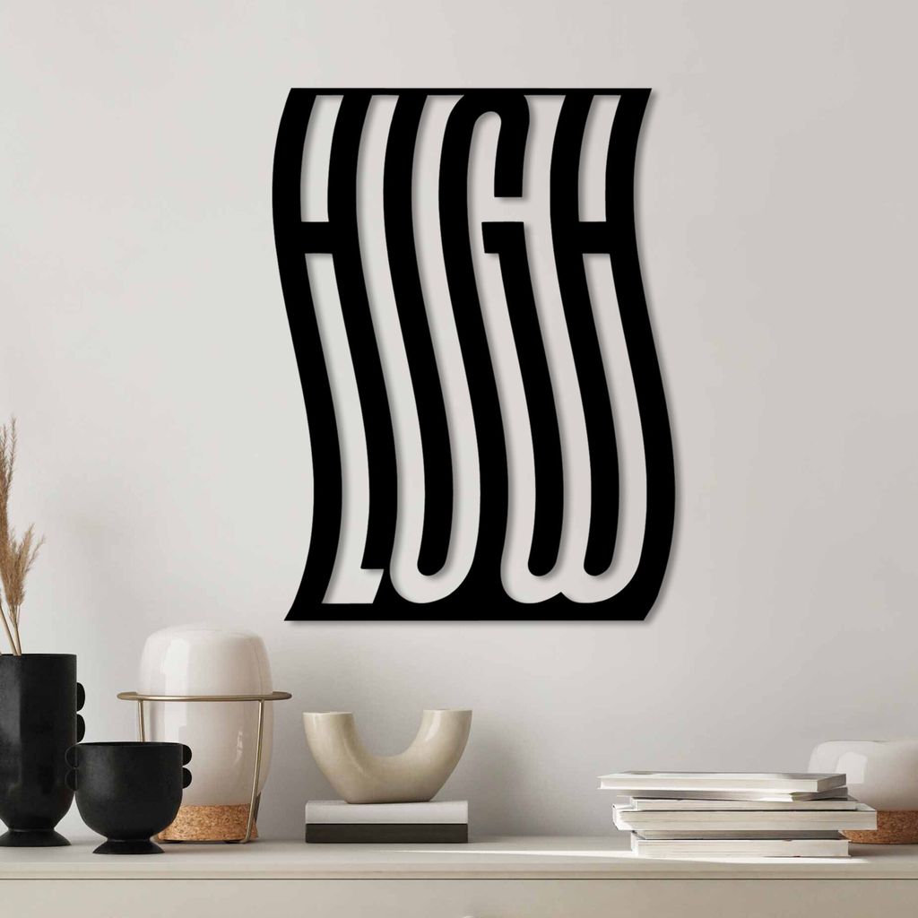 Wallity, High Low, Dekoratives Wandaccessoire aus Metall, Produktbild 