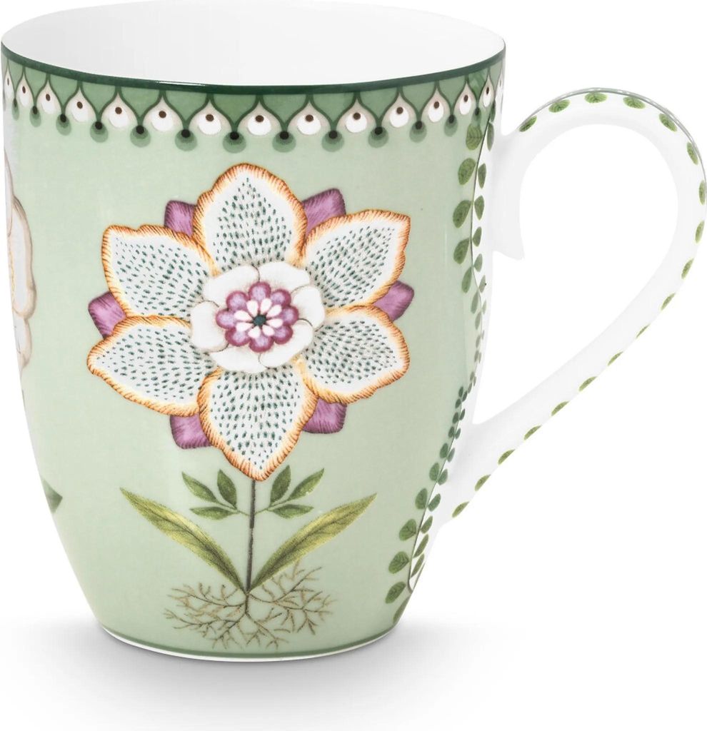 Henkelbecher groß ?Lily & Lotus", light green, 350 Produktbild 