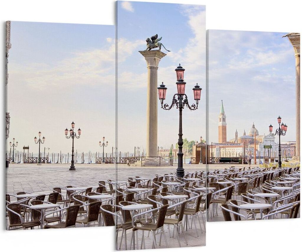 Bild auf Leinwand - Leinwandbild - Architektur Stadt Venedig - 130x100cm - Wand Bild - Wanddeko - Leinwanddruck - Bilder - Kunstdruck - Wanddekorat...