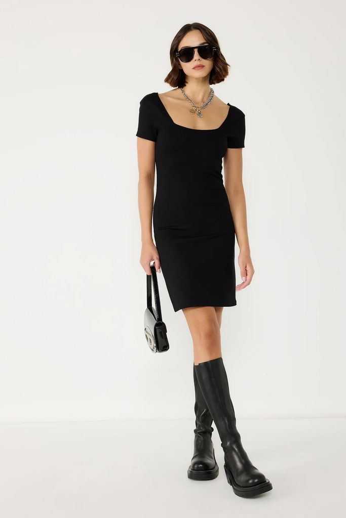 Kurzarmkleid, Black, S