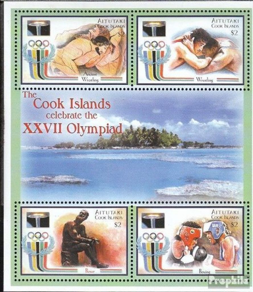 Briefmarken Aitutaki 2000 Mi 767-770 Kleinbogen (kompl.Ausg.) postfrisch Olympische Sommerspiele 2000