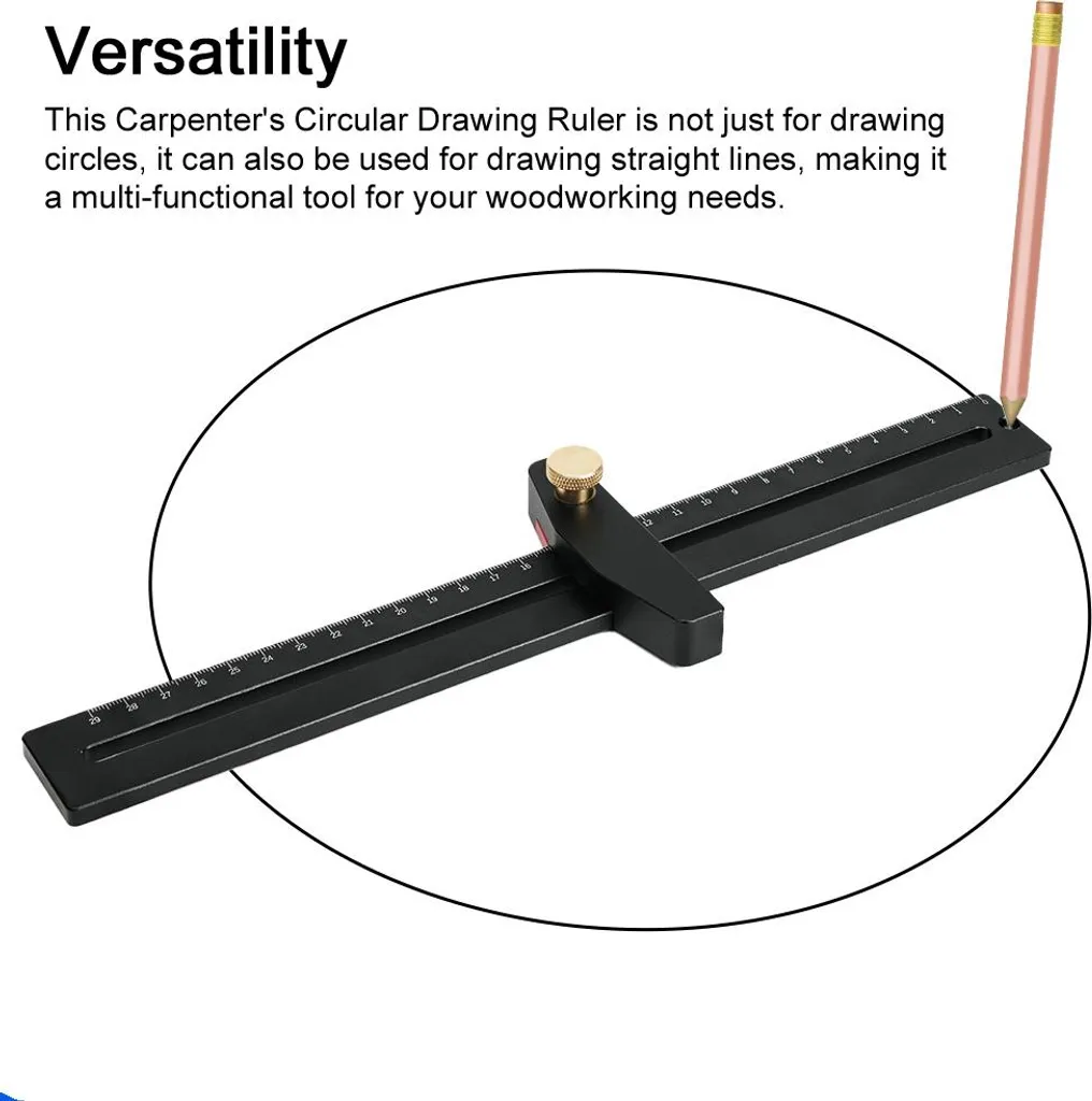 Outil de Mesure Multifonction 290mm en Aluminium Robuste pour Menuisiers