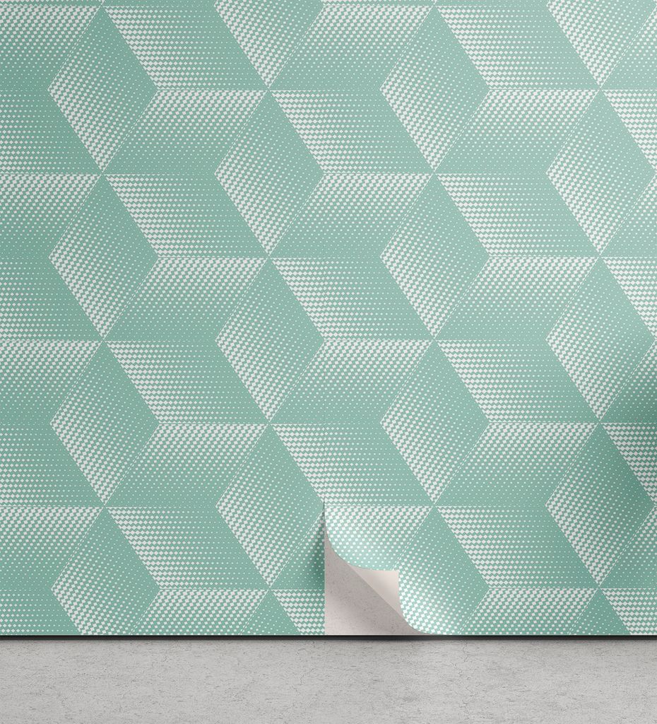 ABAKUHAUS Geometrisch abziehbare & klebbare Tapete für Zuhause, Halbton-Rhombus-Motiv, selbstklebendes Wohnzimmer Küchenakzent, 33 cm x 90 cm, Pa...