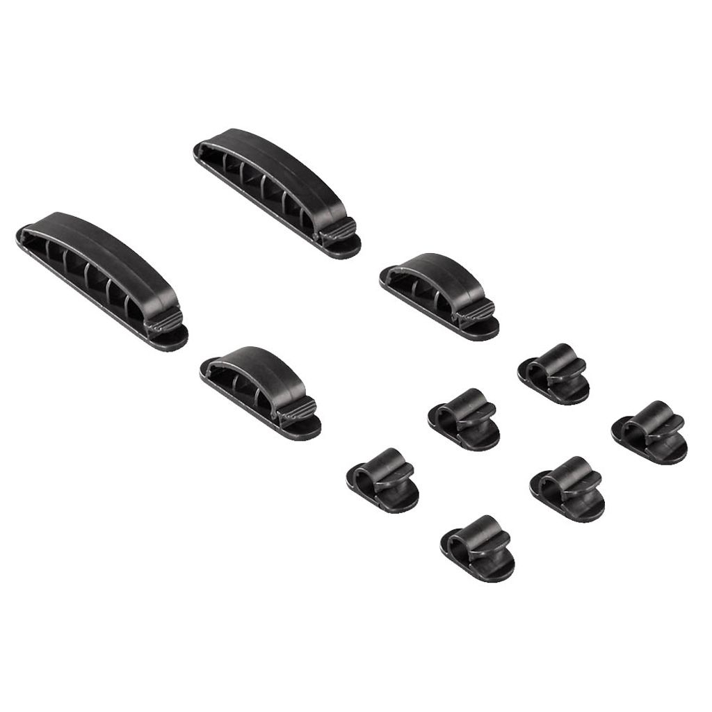 Hama Cable Fastener Easy Clip, black, 10 pieces, 10 Stück(e)