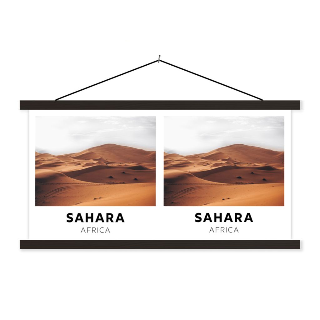 MuchoWow Textilposter Afrika - Sand - Wolken 120x60 cm mit schwarzem Rahmen - Dekoration Schlafzimmer