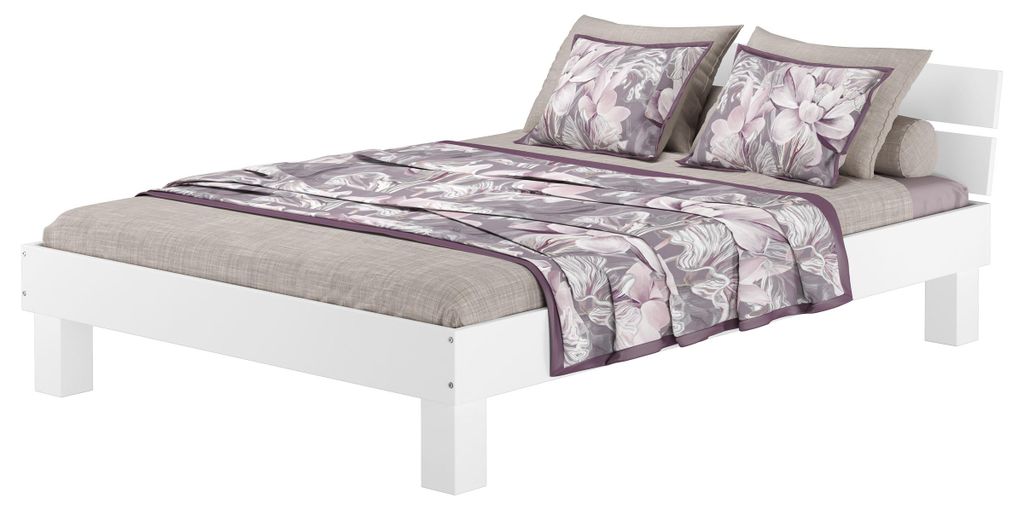 Futonbett Doppelbett 140x200 Ehebett Massivholzbett Buche Produktbild 