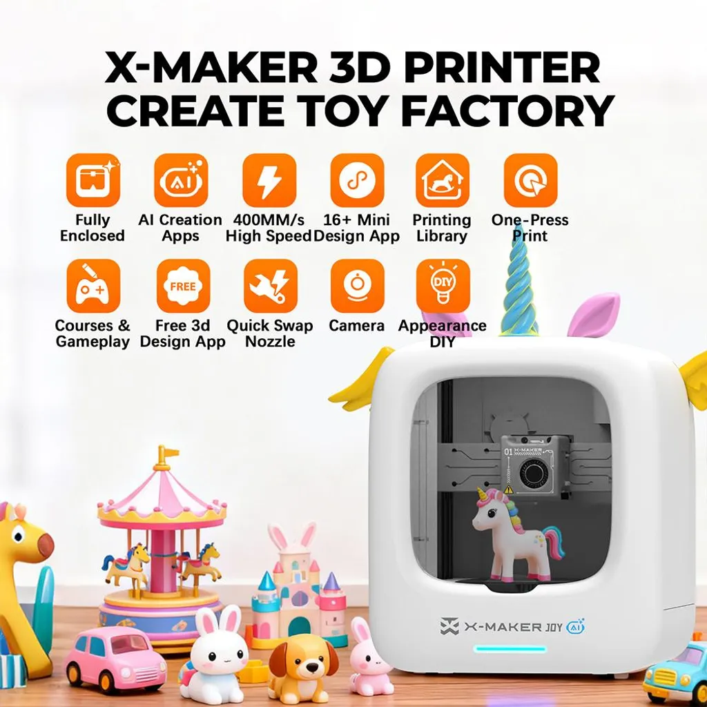 Imprimante 3D pour modélisation créative AOSEED X-MAKER JOY V4.0 assistée