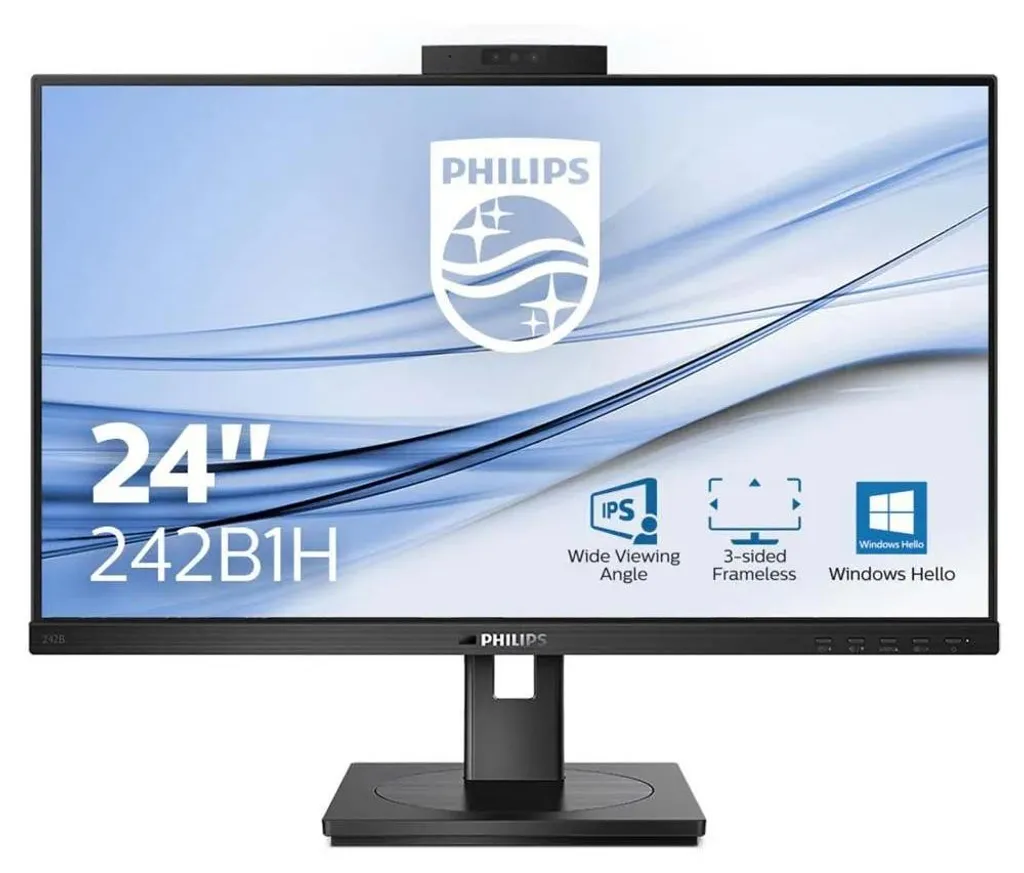 Philips 242B1H Écran LED 24" (61cm) - FHD, Webcam, Haut-parleurs - 12