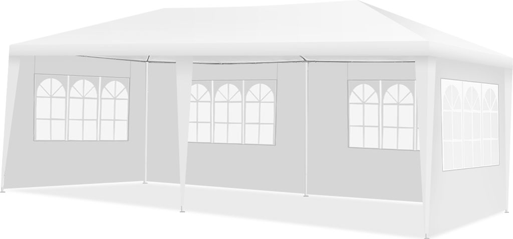 COSTWAY 3x6m Gartenpavillon Partyzelt mit 4 abnehmbaren Produktbild 