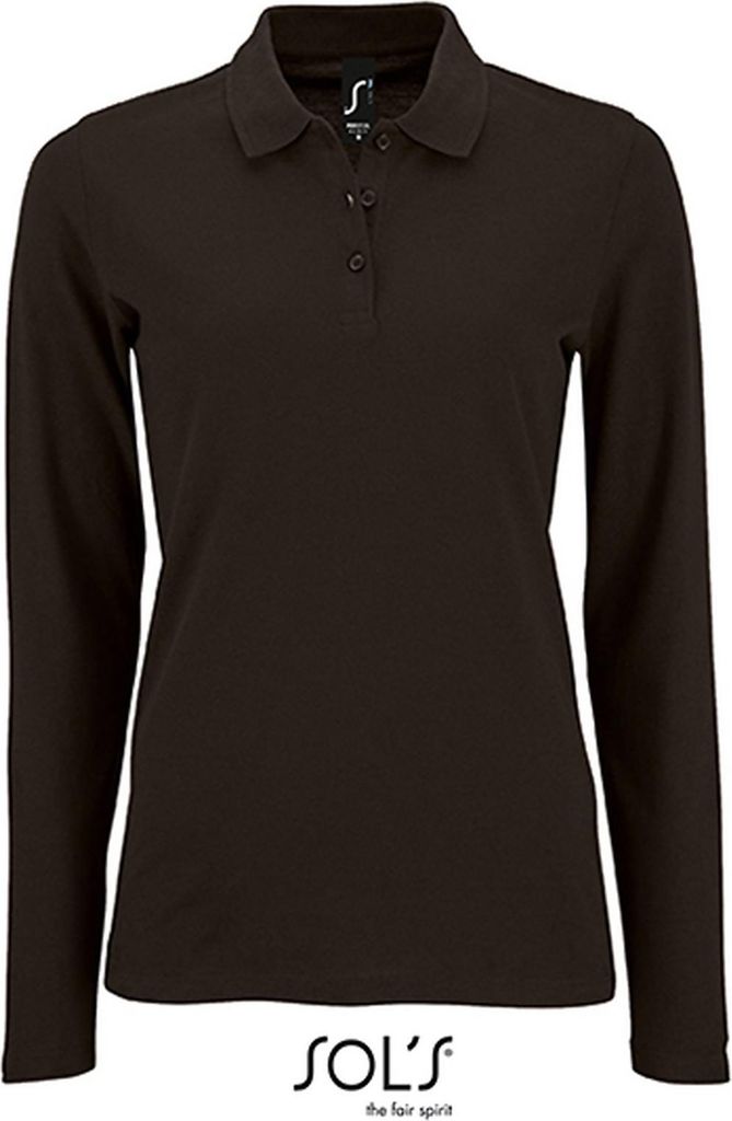 Polo SOL'S da donna a maniche lunghe in piqué Perfetto Immagine del prodotto 