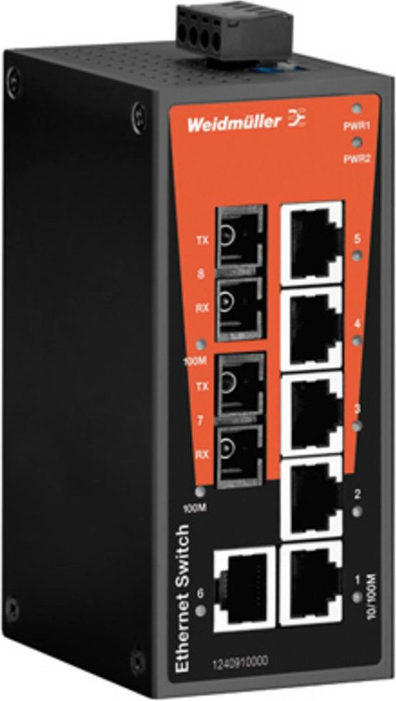 Weidmüller Ie Sw Bl08 6 Tx 2 Sc Industrial Ethernet Switch Lan Switch Hutschiene