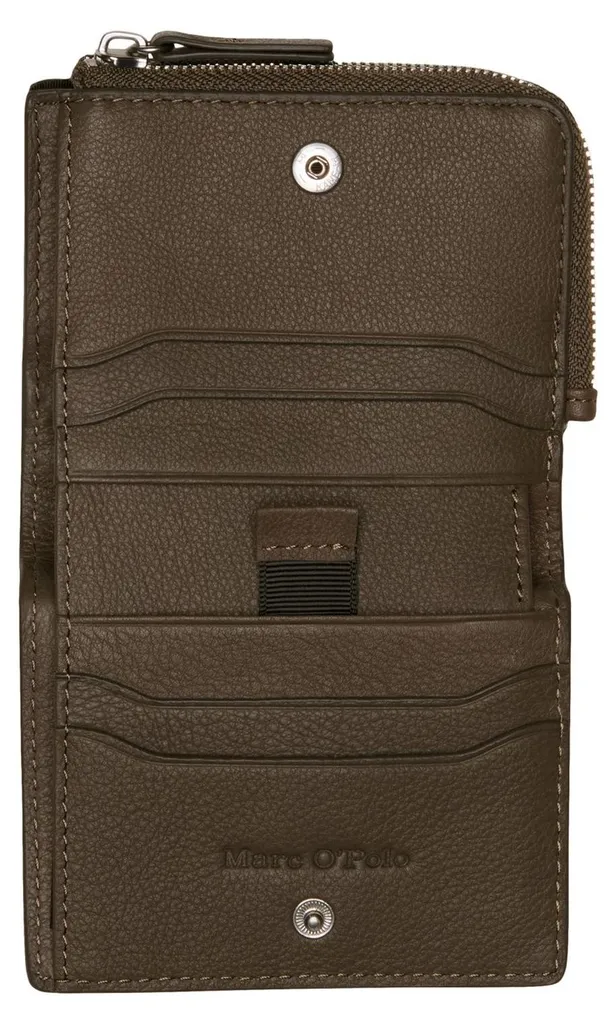 Portefeuille Manuel Marc O'Polo en Cuir Brun Dark Nickle de Qualité