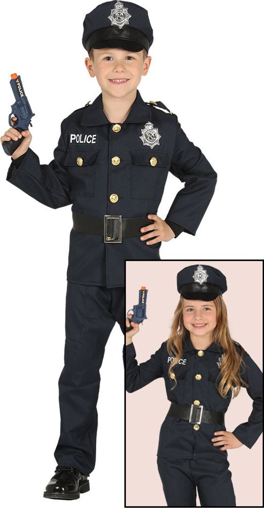 Polizisten Kostüm für Kinder, Größe:98/104 Produktbild 