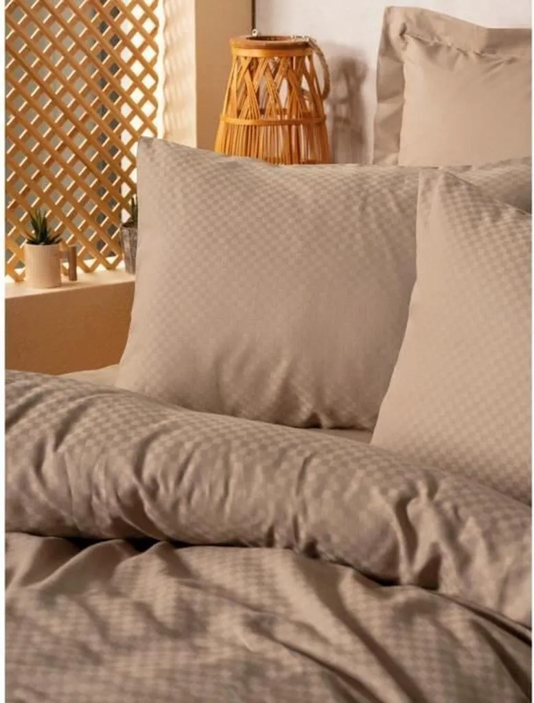 Set Copripiumino Resistente 100% Cotone Ranforce 240x220 Visone