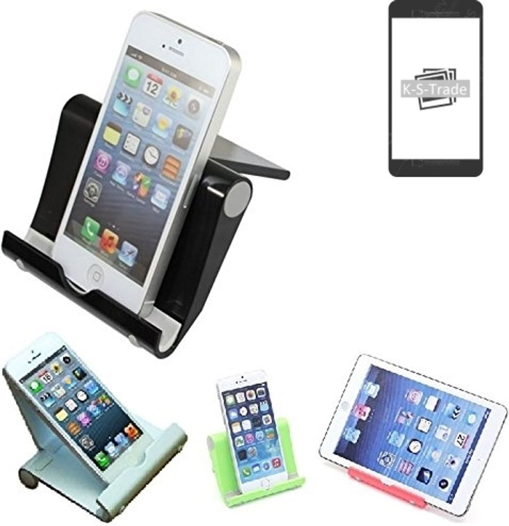 K-S-Trade Handy-Ständer kompatibel mit Samsung Galaxy S22 faltbarer Tischständer Smartphone Tablet Halterung Reise