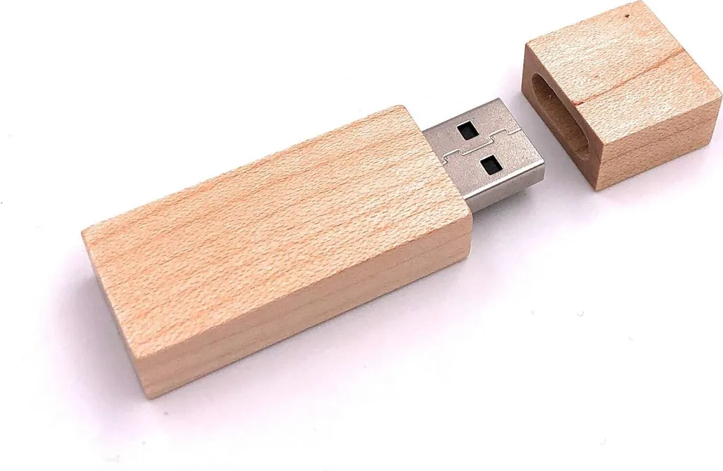 Chiavetta USB 8GB in Legno per Fotografi | Scatola Onwomania Alluminio