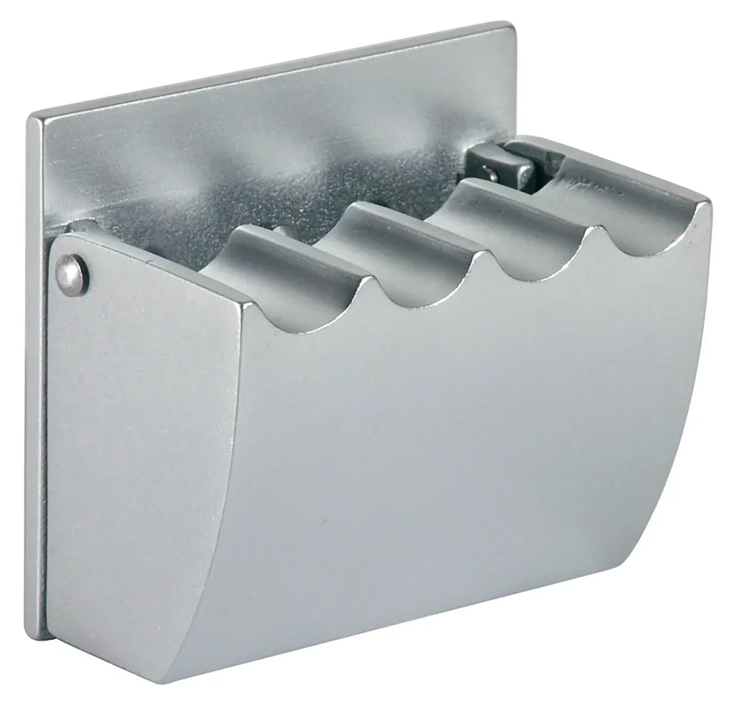 Cendrier mural en inox compact 85 mm, design discret et vidage facile