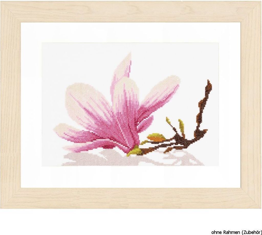 Lanarte Kreuzstichset "Magnolienzweig Zählstoff", Zählmuster