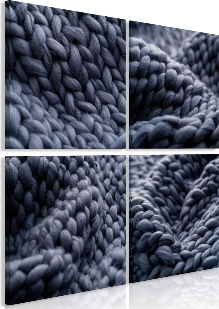 Italienischer Leinwand Leinwandbild - Warm Night (4 Parts) 40x40 cm Muster f-C-0428-b-i