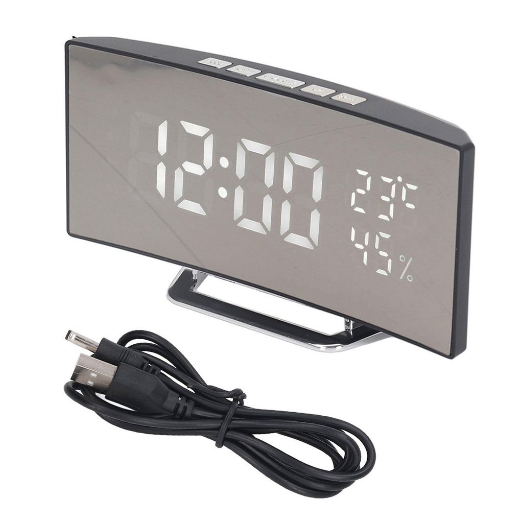 Cyfrowy zegar LED z 3 poziomami jasności, funkcją drzemki, Zdjęcie produktu 