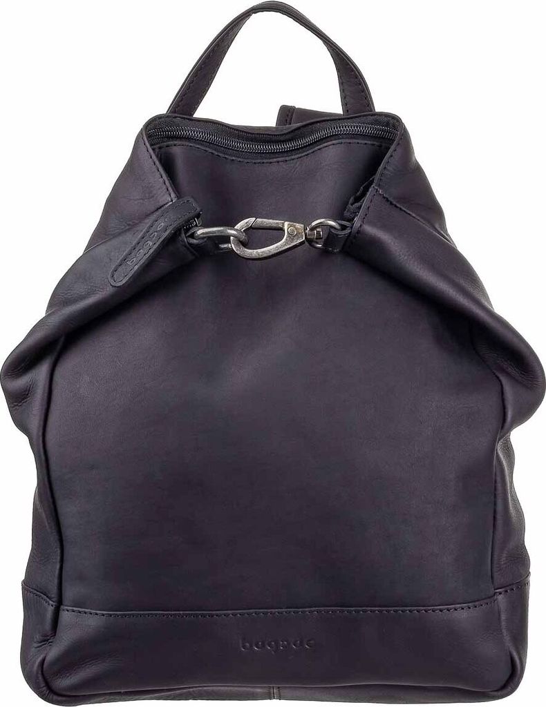 Bagsac Damen Leder Cityrucksack B588009 schwarz