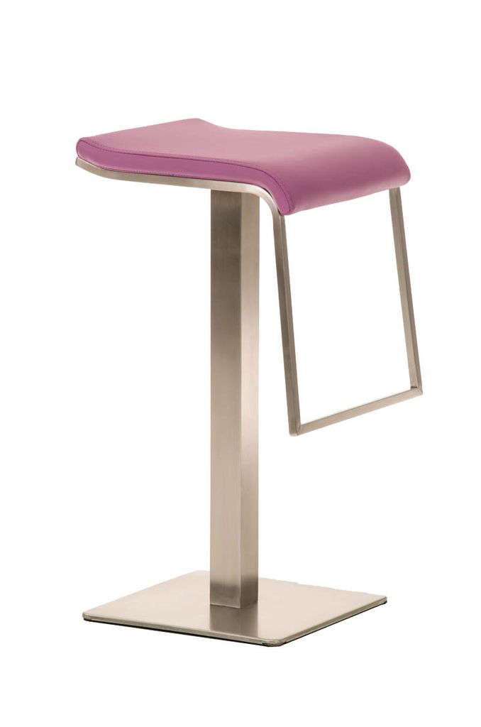 CLP Barhocker Lameng Kunstleder E78 mit Edelstahlgestell Farbe:lila