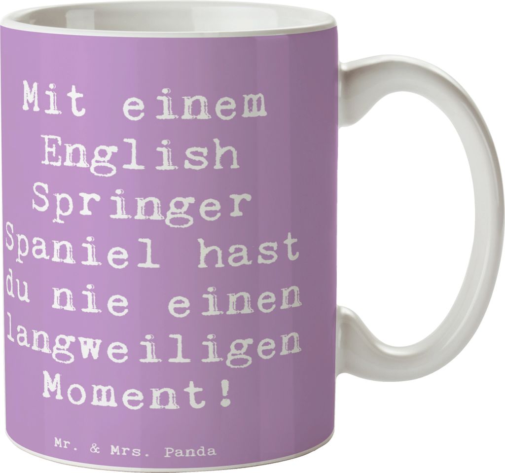 Mr. & Mrs. Panda Kaffeetasse Spruch English Springer Spaniel Spaß - Lavendeltraum - Geschenk, Becher, Bedruckte Tasse, Kaffeebecher, sanftmütiger...