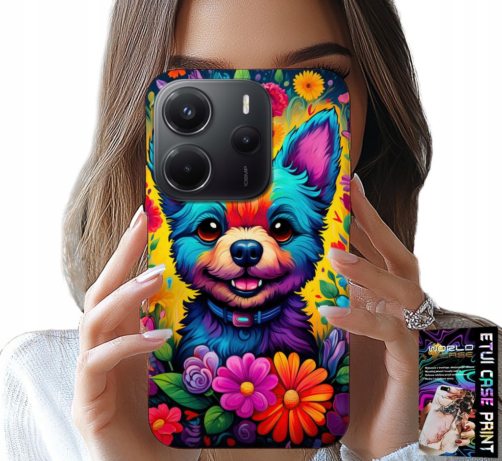 Fall Für Xiaomi Note 14 4G - Florale Muster Hund Hund York Zurück