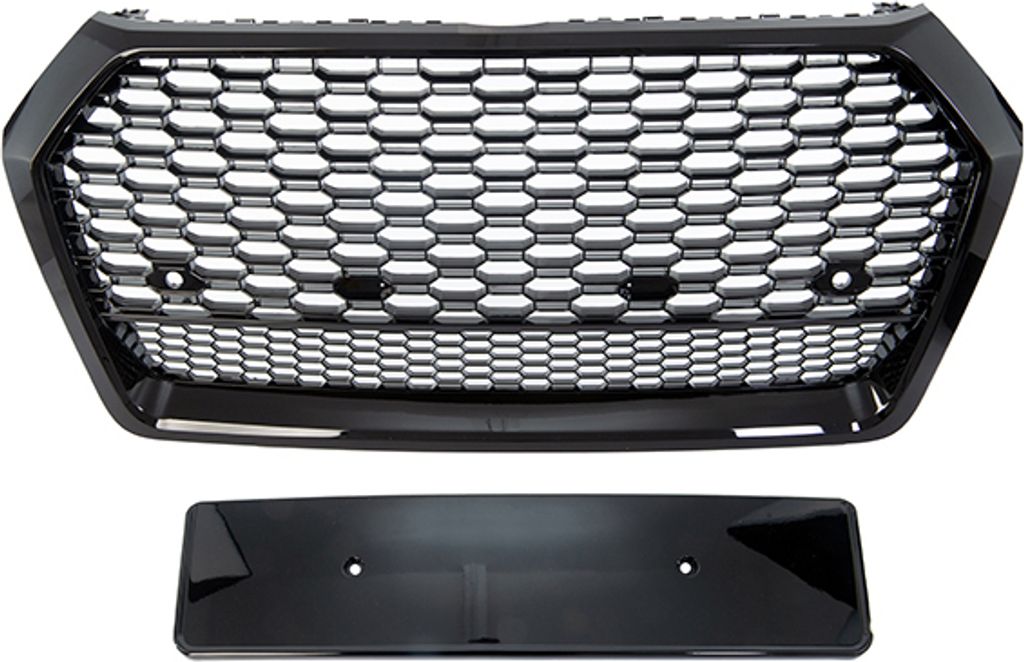 Kühlergrill Waben Grill Sport Schwarz hochglanz passt für Audi Q5 FY 2017-2020 auch SQ5