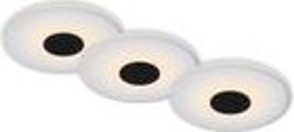 LED Einbauleuchte Einbaulampe Badlampe 3er-Set 6W Ø12cm IP44 schwarz Briloner