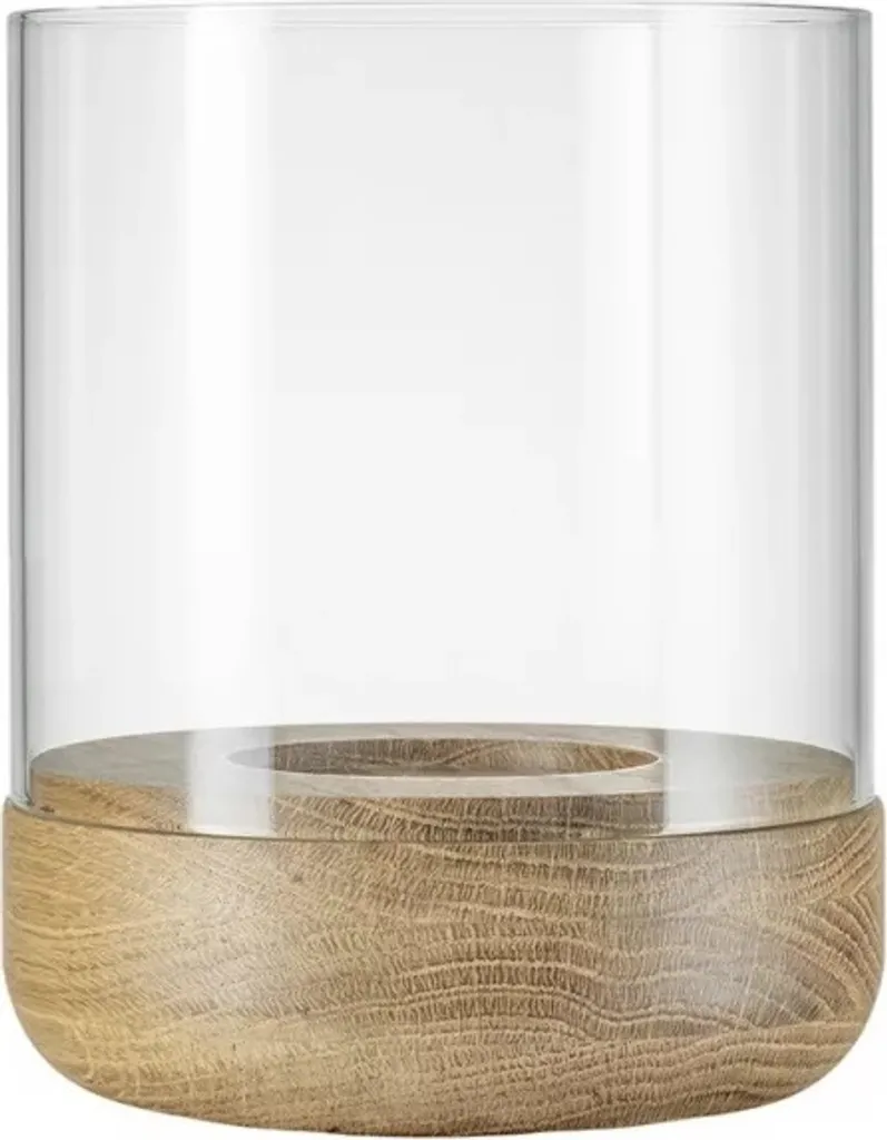 Lanterna Blomus LANTO S 66256 Rovere e Vetro Portacandele Moderno