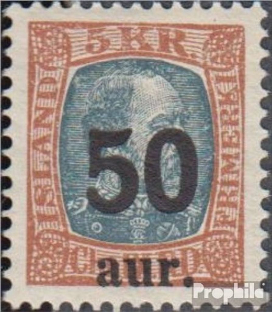 Briefmarken Island 1925 Mi 113 gestempelt Freimarken mit Aufdruck