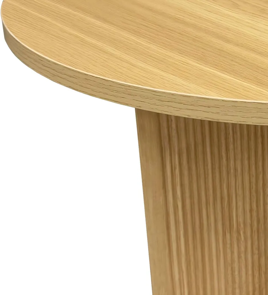 Table basse bois clair 80 cm style scandinave avec pieds compas chic