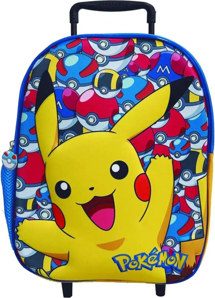 Manenti - Trolley 32cm Pokemon Classic 3D, Akcesorium Szkolne, Oficjalny Produkt