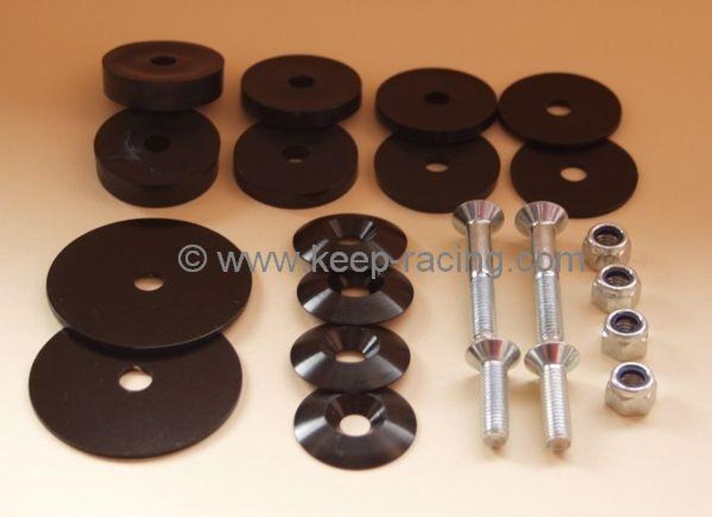Montageset für Kartsitz, schwarz, komplett