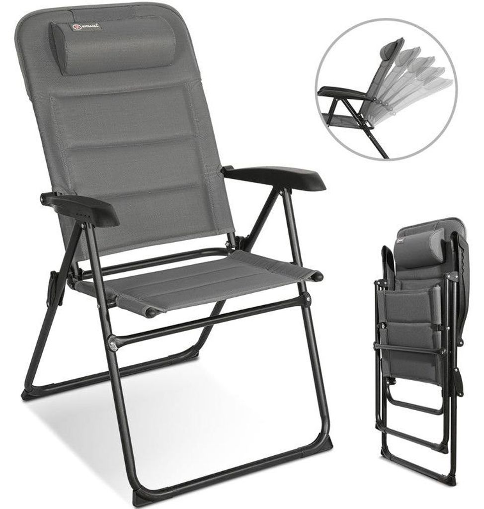 Campingstuhl Hochlehner klappbar – gepolsterter Gartenstuhl Produktbild 