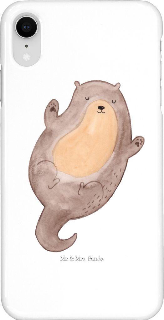 Mr. & Mrs. Panda Iphone XR Handyhülle Otter Umarmen - Weiß - Geschenk, gut Gelaunt, Premium Kunststoff, glücklich, Seeotter See, Handy Case, Hal...