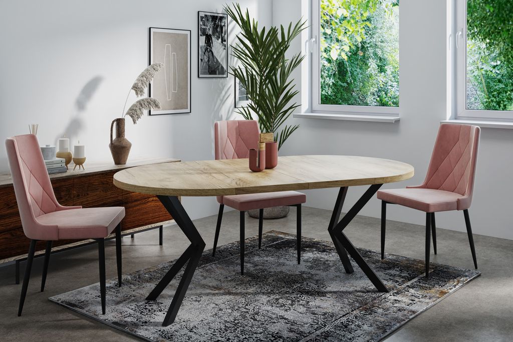 Runder Ausziehbarer Esstisch - Loft Style Tisch mit Produktbild 4