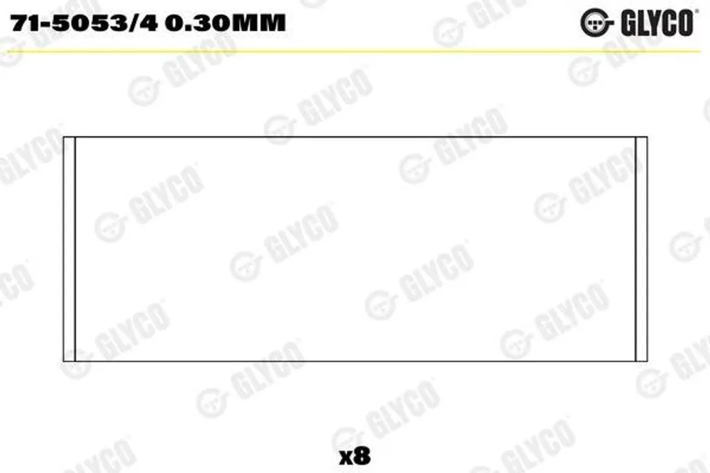 Coussinet de bielle GLYCO 71-5053/4 0.30mm pour réparation moteur