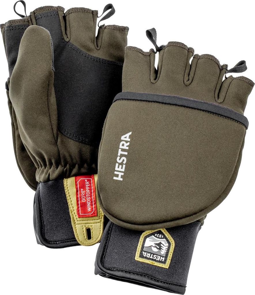 Windstopper Pull Over - mitt Outdoor Handschuh, Größe 7, Farbe 861 Dark forest, Hestra 35141