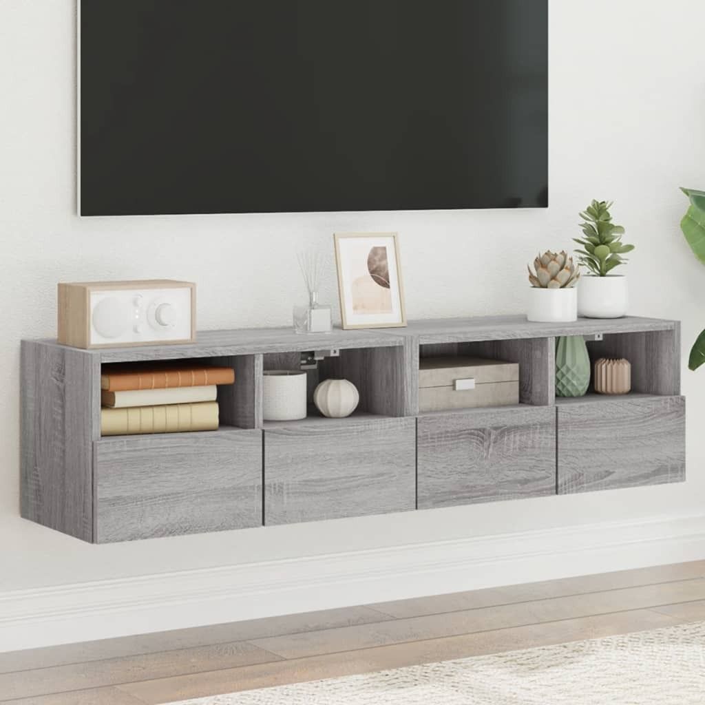Maison Exclusive - TV-Wandschränke 2 Stk. Grau Sonoma 60x30x30 cm Holzwerkstoff