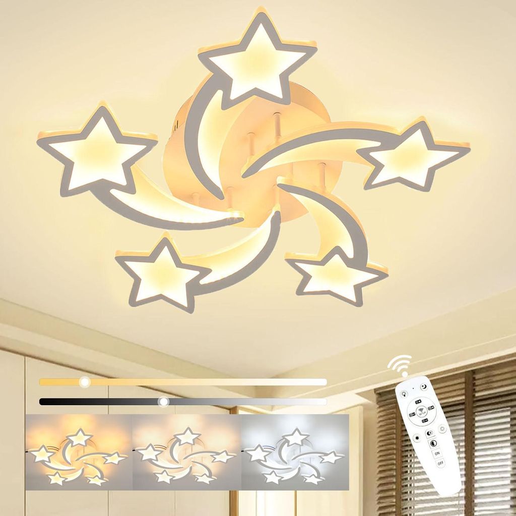 30W Star-form LED Deckenleuchte, Dimmbare mit Produktbild 