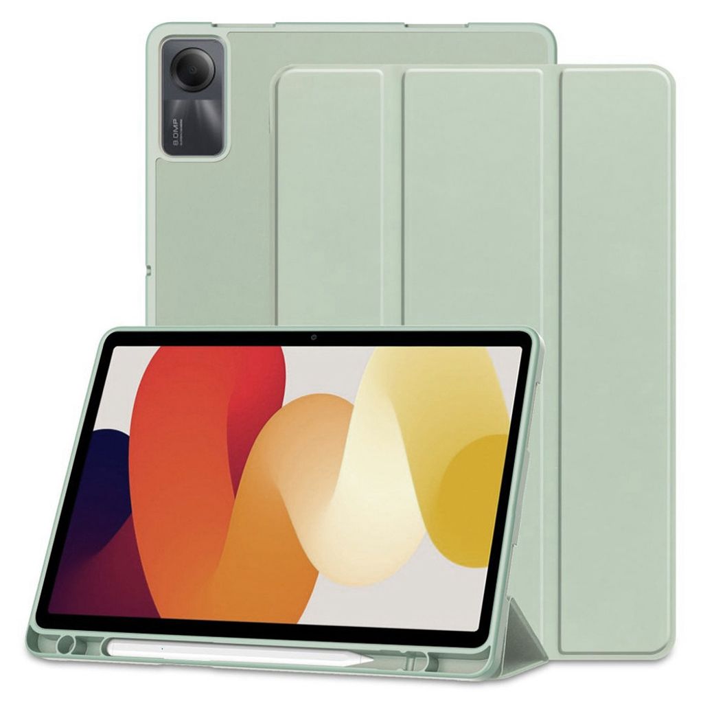 Techsuit Flex Trifold Tablet-Hülle mit Pencil-Halter für Xiaomi Redmi Pad SE - Matcha Grün
