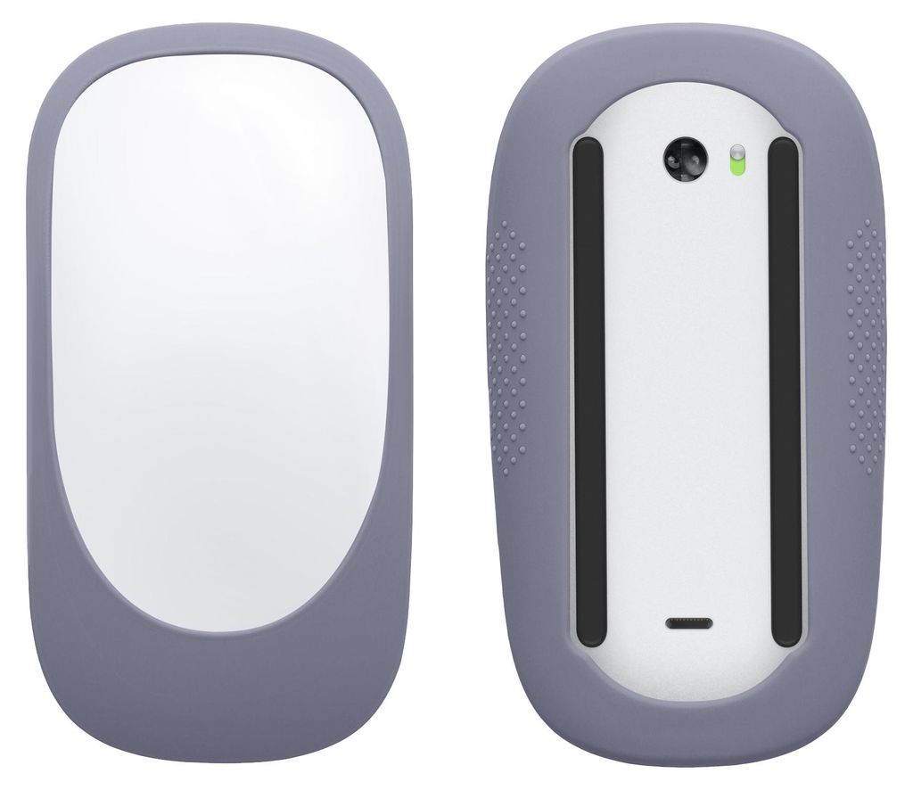 kwmobile Silikon Schutzhülle kompatibel mit Apple Magic Mouse 1 / 2 Hülle - Rutschfestes PC Maus Cover aus softem Silikon - Lavendel