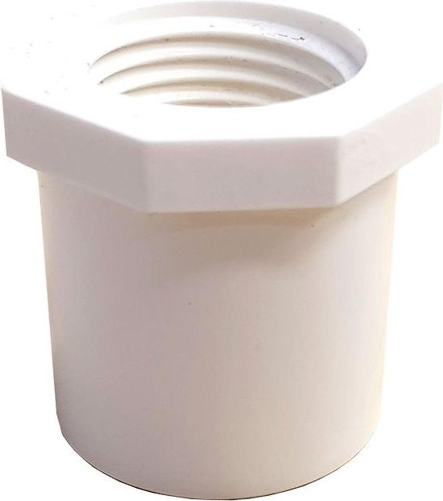 PVC-U SCH-Übergangsstück – mit Innenkleber 3/4 und Gewinde 1/2
