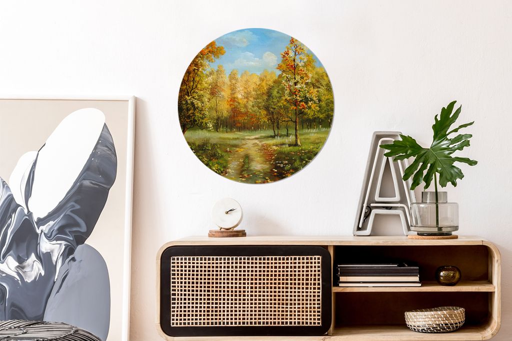 MuchoWow - Wand Kreis - Das Schlafzimmer - Die Bilder - Wandmalerei - Kunst für das Haus - das Plastik