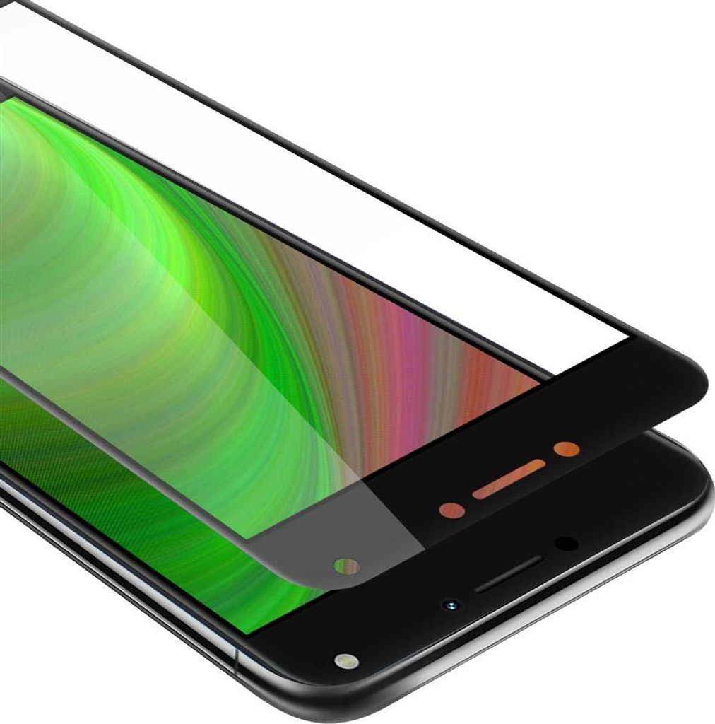 Cadorabo Panzerfolie für Asus ZenFone 4 MAX (5,5 Zoll) Schutzfolie in Schwarz Vollbild Folie Tempered Display Schutzglas
