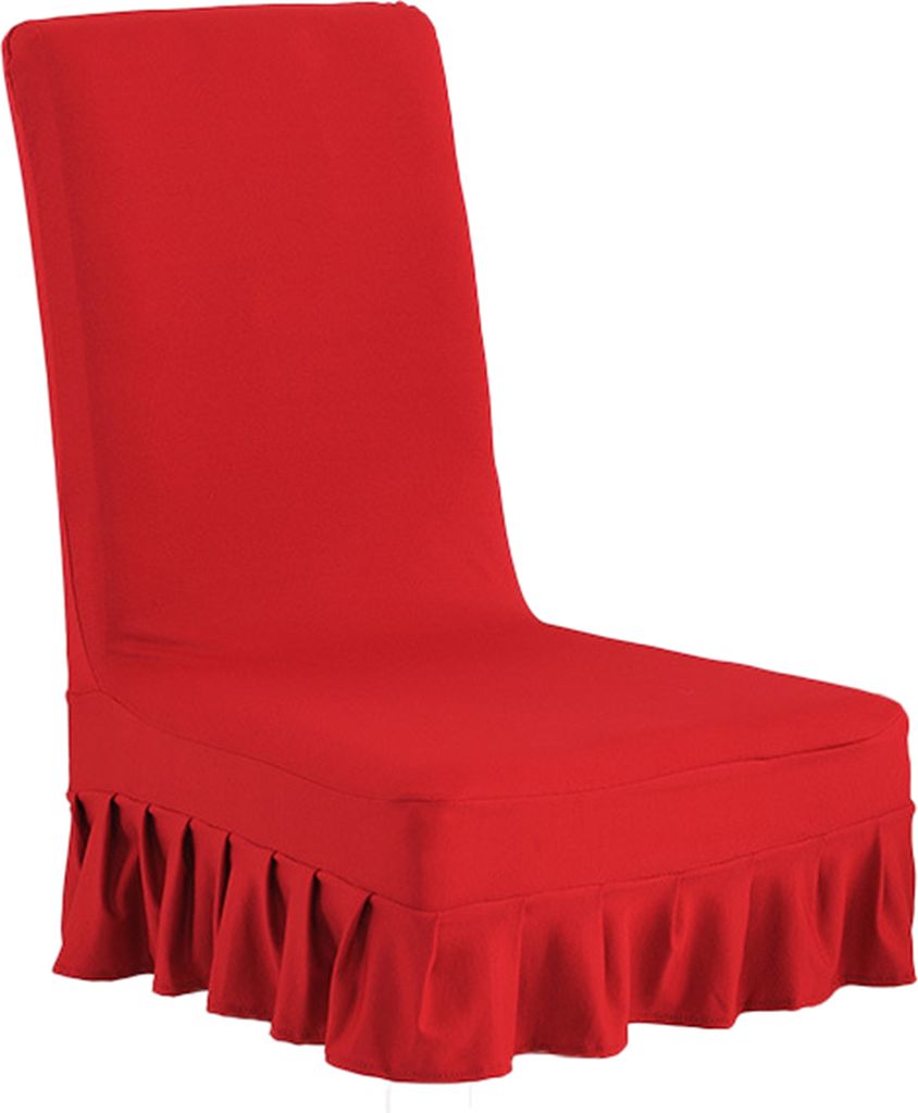 Faltbarer Stuhlabdeckung staubdichtes Polyester Küche Essstuhlabdeckschutzschutz für Haushalt-Rot