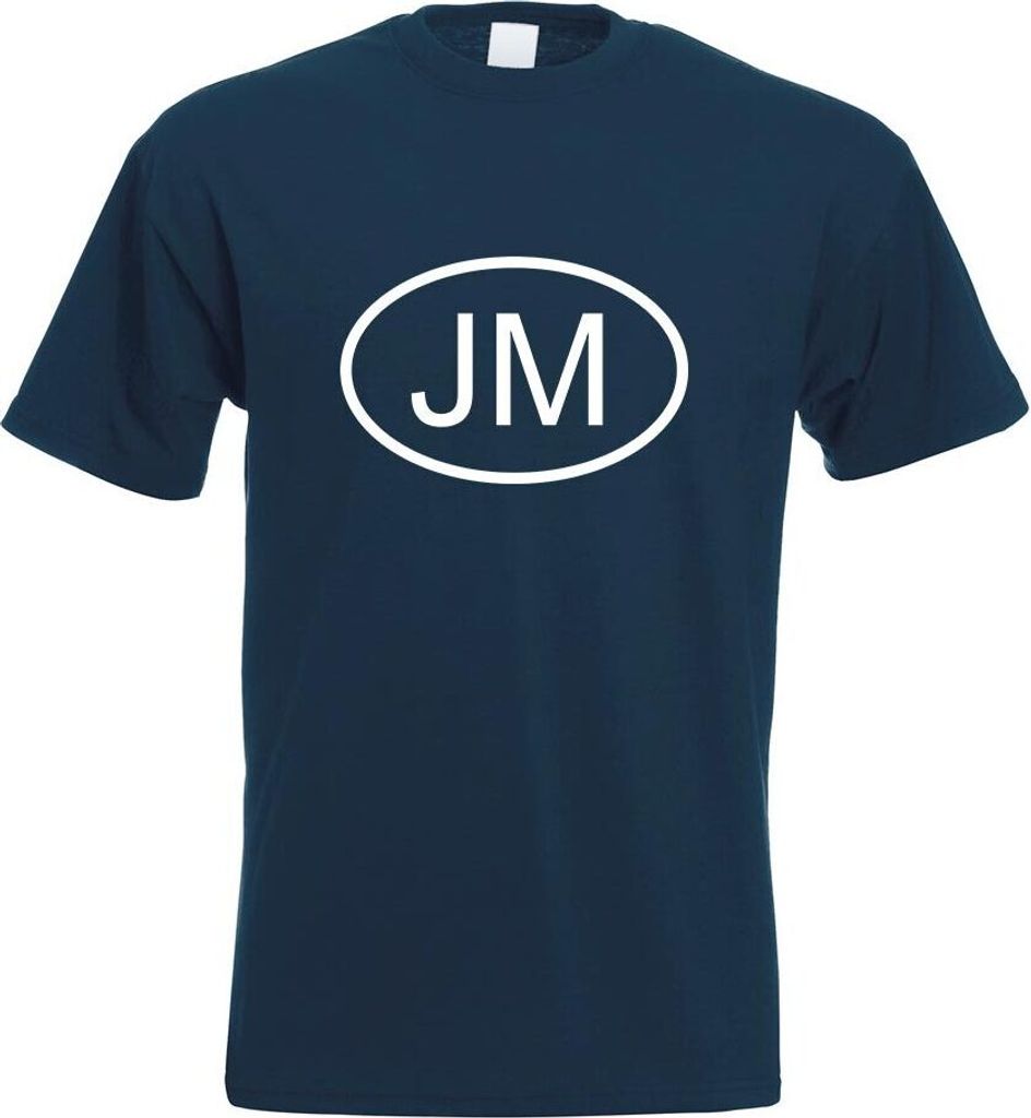 Kiwistar - T-Shirt - Navy - Jamaika JM Motiv Bedruckt Funshirt Design Print - mit Motiv Bedruckt - Funshirt Design - Sport - Freizeit - Herren - XXL