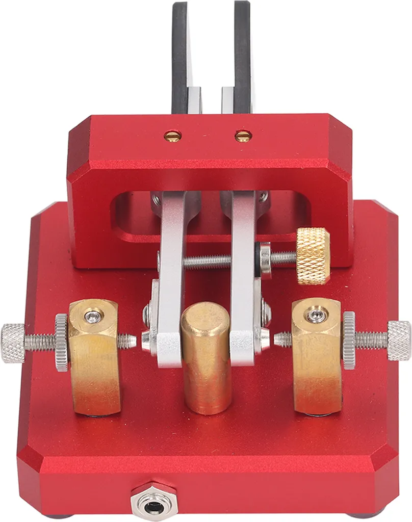 Clé Morse Automatique CW Stable Rouge pour Éviter les Erreurs de Frappe